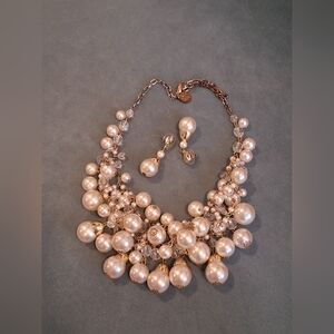 Contemporary Faux Pearl Jewelry Set